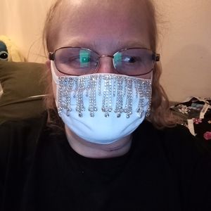 Beautiful Handmade bling diamond face masks